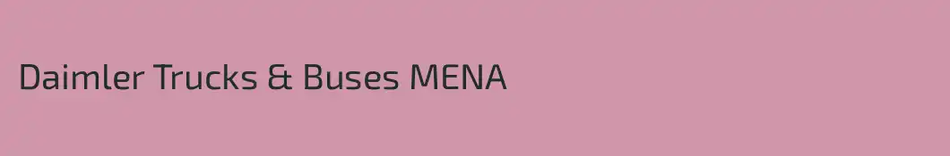 Daimler Trucks & Buses MENA